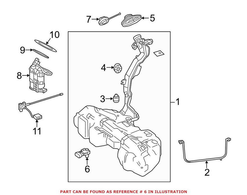 Mercedes Fuel Tank Pressure Sensor 0009055904